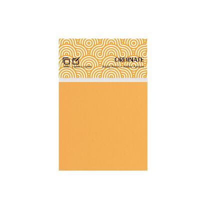 Notas adhesivas color albaricoque ámbar, 75 mm x 75 mm (100 hojas por bloc) | Notas adhesivas Ordinate
