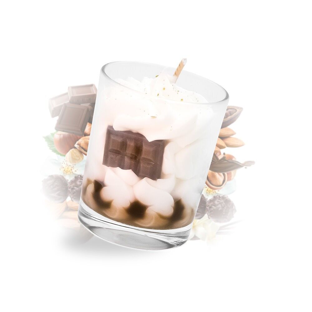 Petite bougie chantilly rocher praliné - Pâques