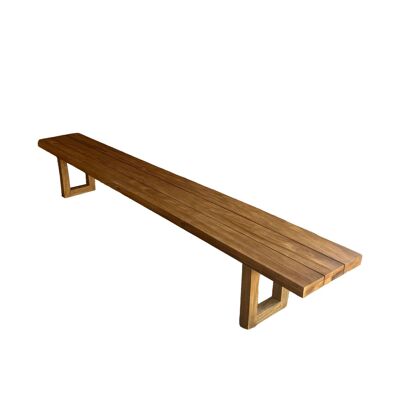 Banc avec pied carré - Naturel - 280