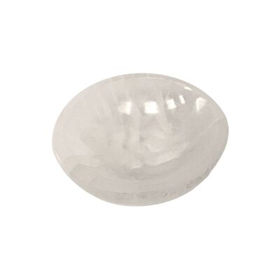 Bol en sélénite, rond, 6 x 3 cm