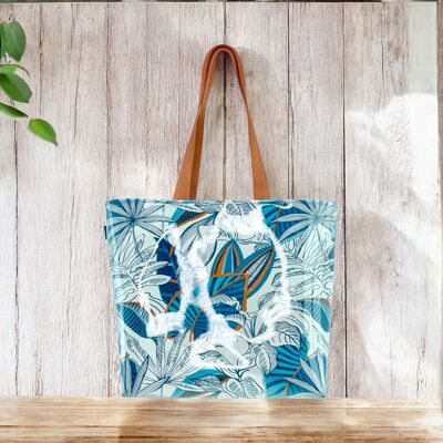 Sac de plage, "Exotique" bleu