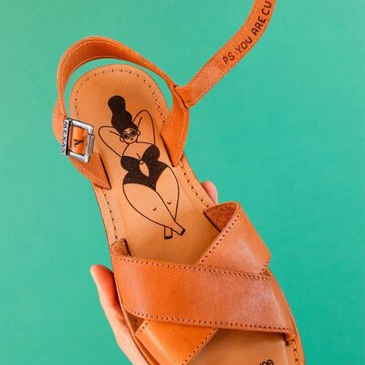CÉCILE PIEDS NUS CAMEL (Zéro chute)