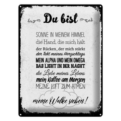 Tin sign saying 30x40 cm You are 10 loving comparisons