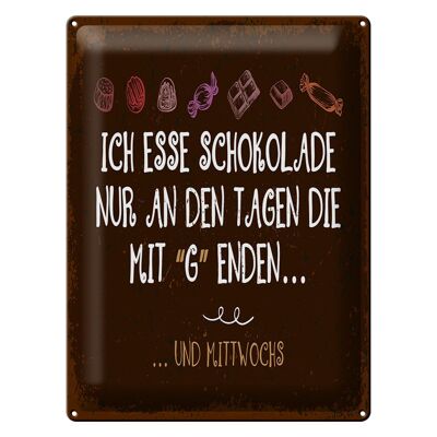 Metal sign 30x40 cm Chocolate only on days with G Wednesdays