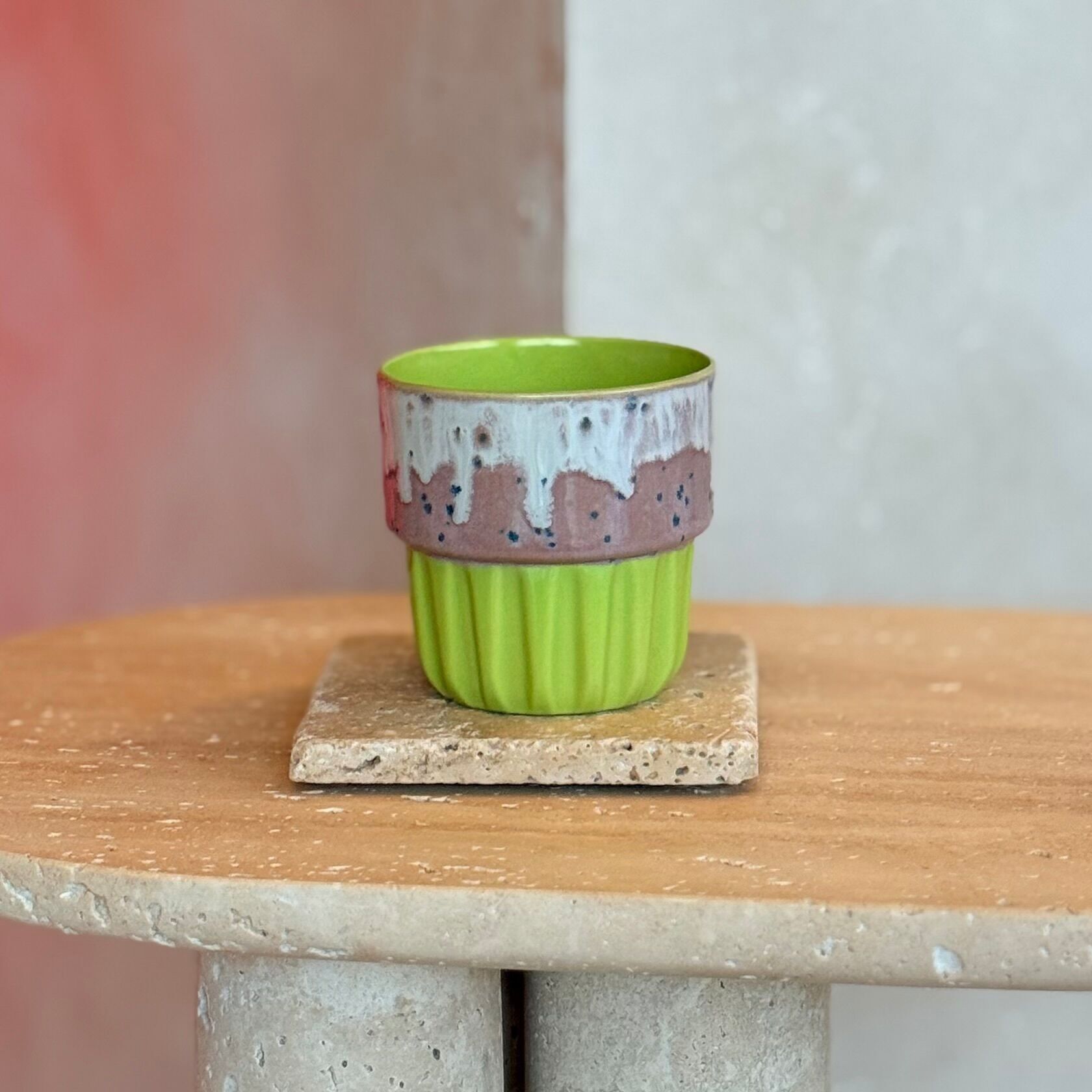 Cupcake-Becher – Limettenrosa