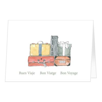 A4 Postcard See You Soon Suitcases