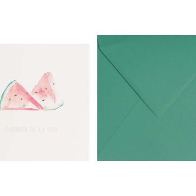 Postal Sandía Disfruta