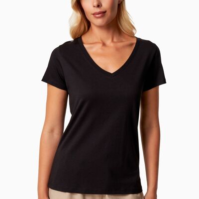 TAMARRA | T-shirt col V en modal TENCEL™ et coton biologique