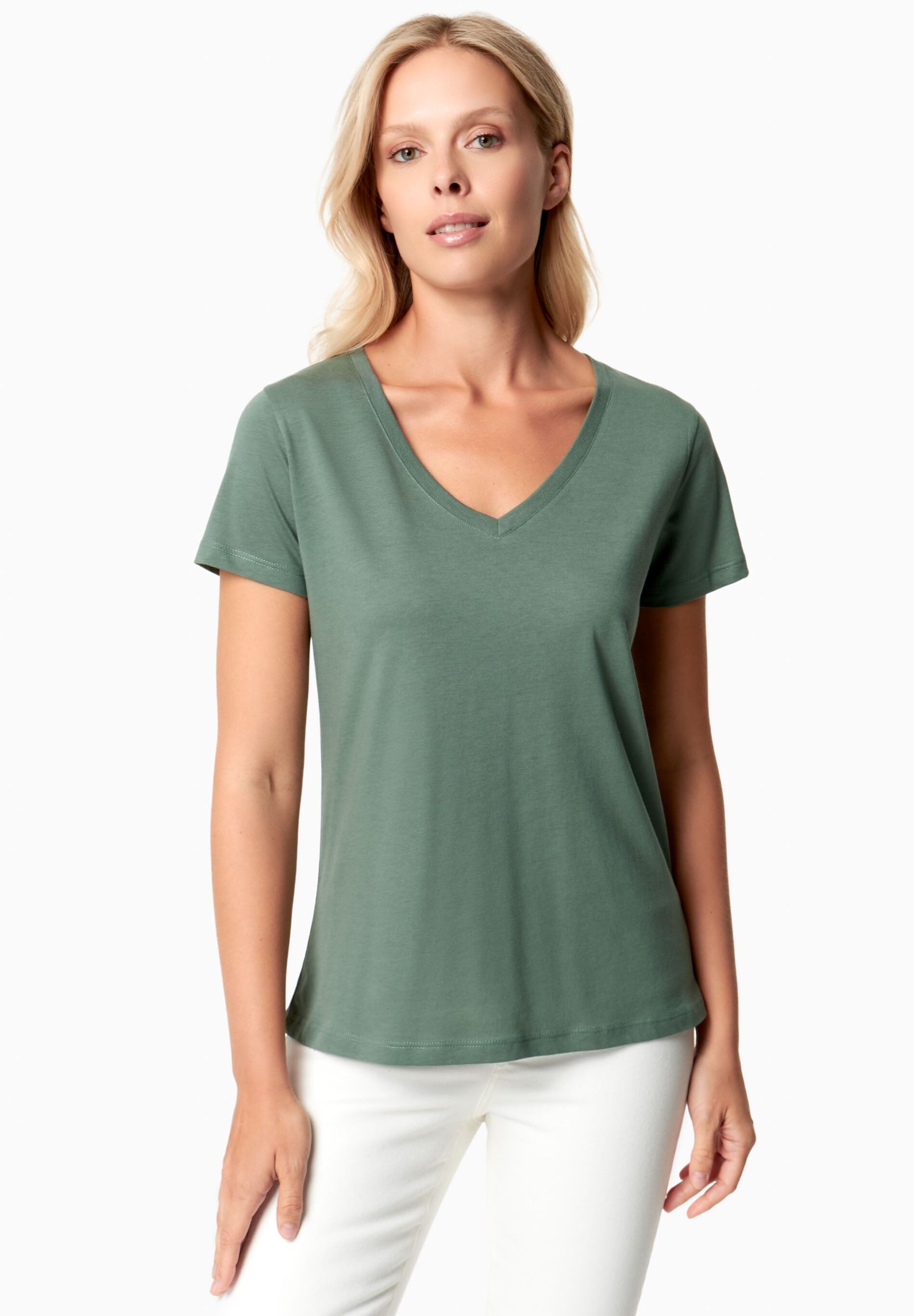 TAMARRA | T-shirt con scollo a V in TENCEL™ Modal e cotone biologico