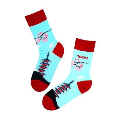 CITY SOCKS TOKYO cotton blue socks
