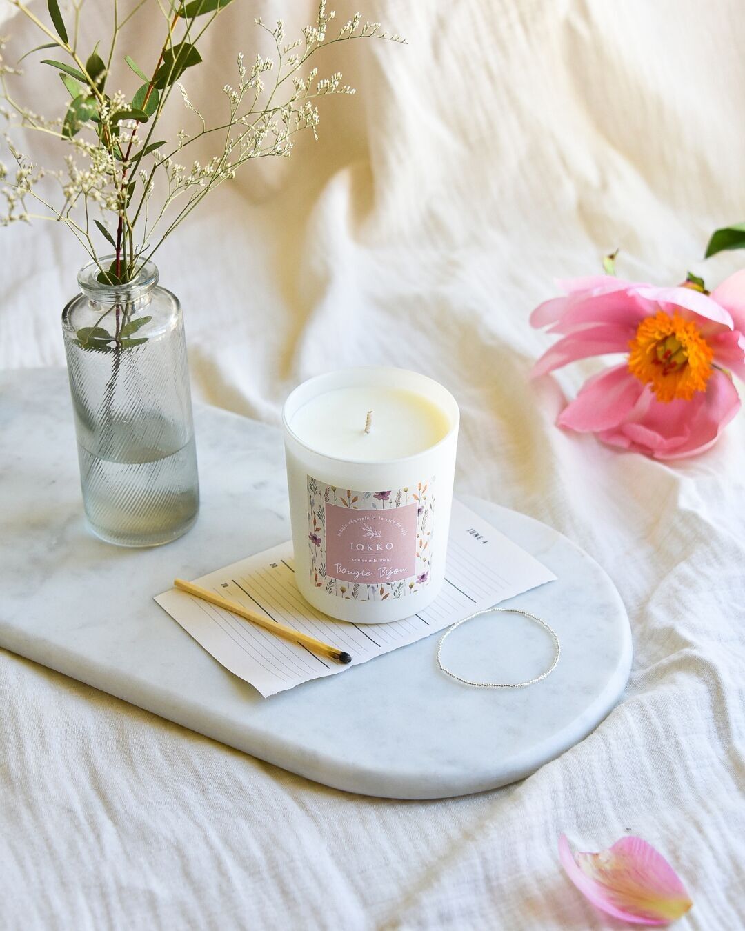 Handgemachte Juwelenkerze, süßer Romantikduft