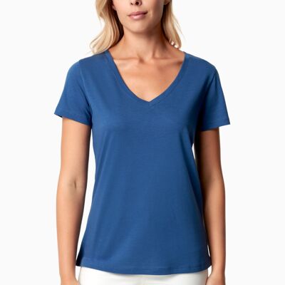 TAMARRA | T-shirt col V en modal TENCEL™ et coton biologique