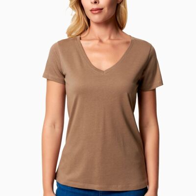 TAMARRA | T-shirt col V en modal TENCEL™ et coton biologique