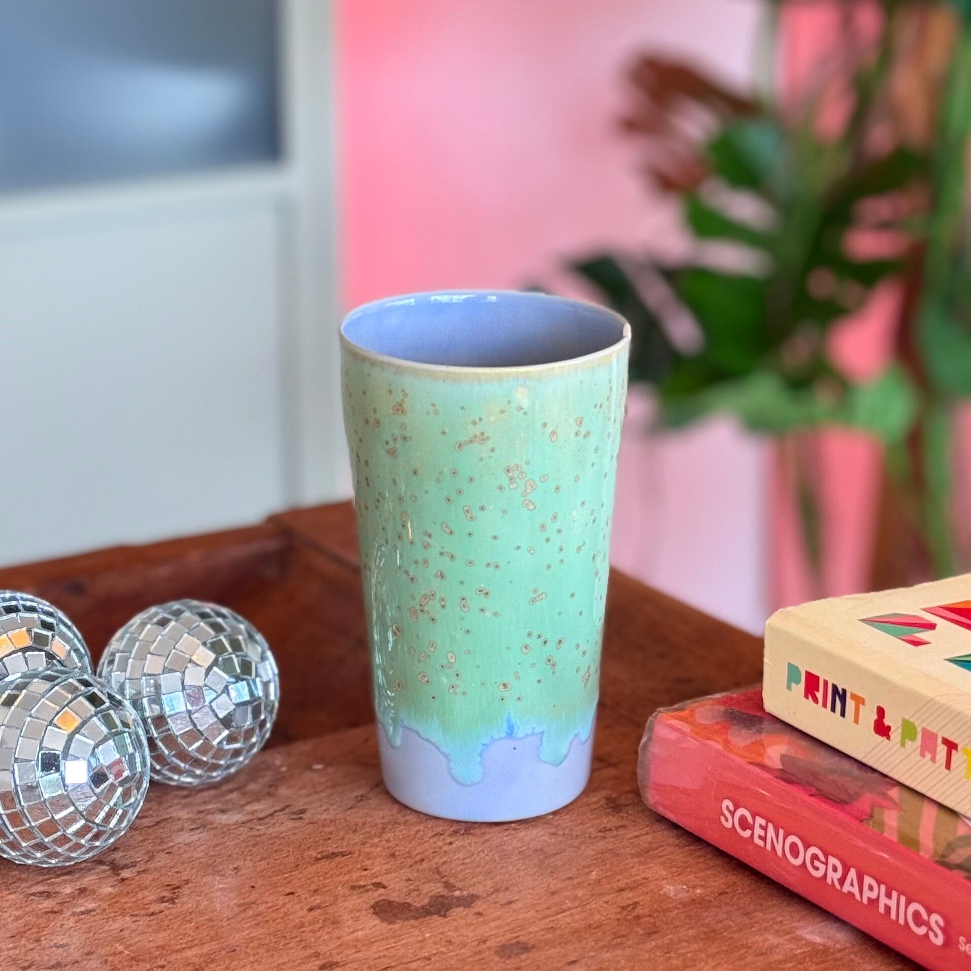 Taza de café con leche - Lila menta