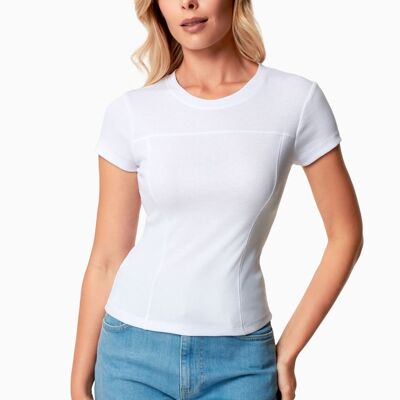 TILLDA | T-shirt a costine realizzata in TENCEL™ Modal e cotone biologico