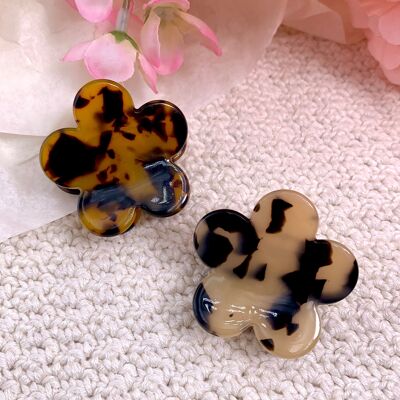 Mini fermaglio a forma di fiore di leopardo 4 cm YH51