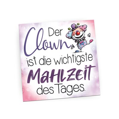 Foil Magnet Pin High Gloss - The clown is the most important meal