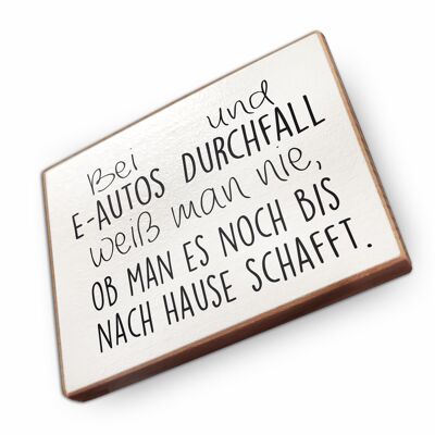 Beechwood fridge magnet - For electric cars and diarrhea