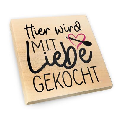 Maple wood fridge magnet | Cooking with love here