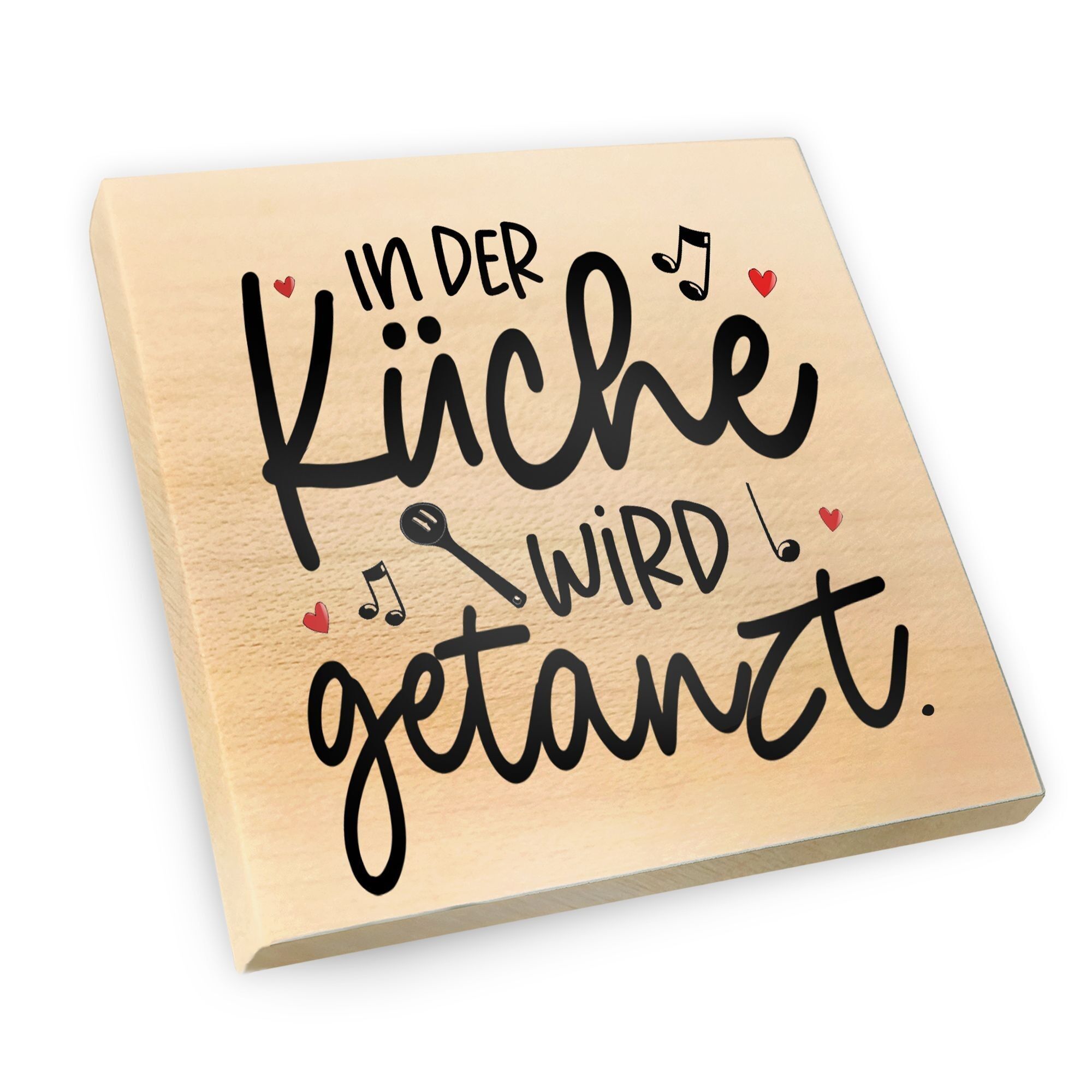 Kühlschrankmagnet aus Ahornholz | In der Küche wird getanzt