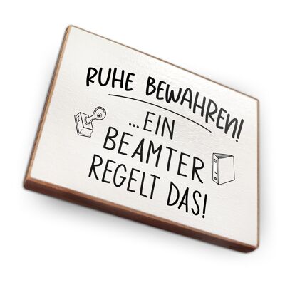 Beechwood fridge magnet - civil servant
