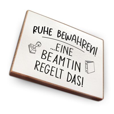 Beechwood fridge magnet - civil servant