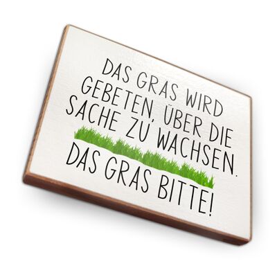 Beechwood fridge magnet - The grass is requested