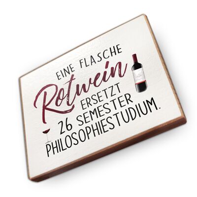 Beechwood fridge magnet - A bottle of red wine