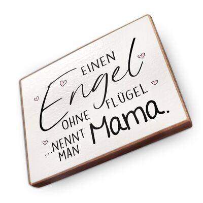 Beechwood fridge magnet - An angel without wings