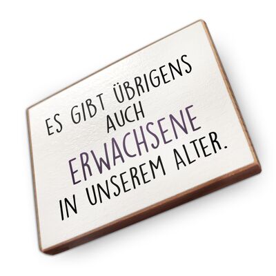 Fridge magnet made of beech wood - There are also adult