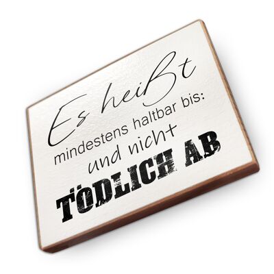 Beechwood fridge magnet - Best before date