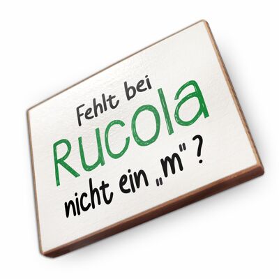 Fridge magnet made of beech wood - arugula is not missing a m