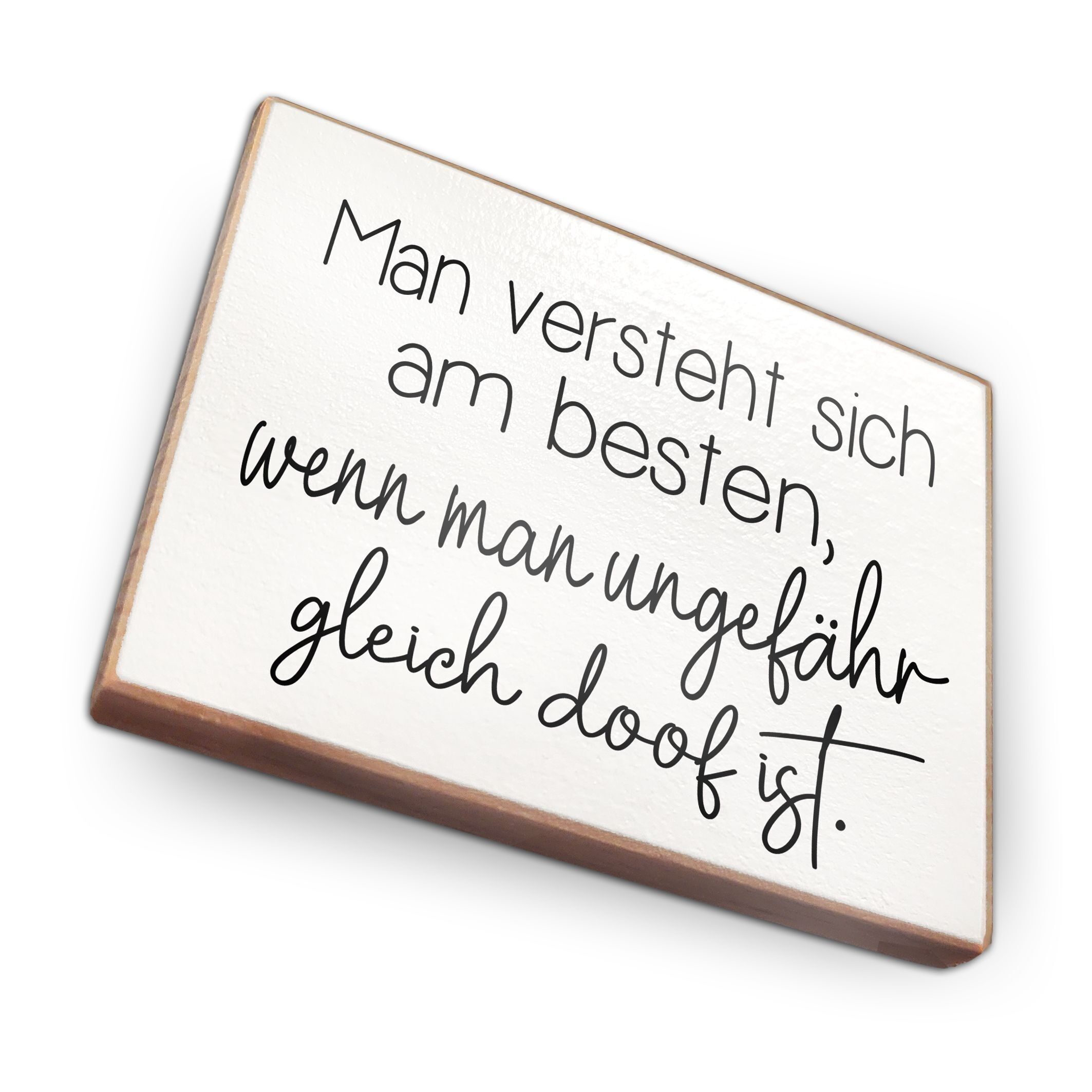 Calamita da frigo in legno di faggio - È in questo momento che ci si capisce meglio