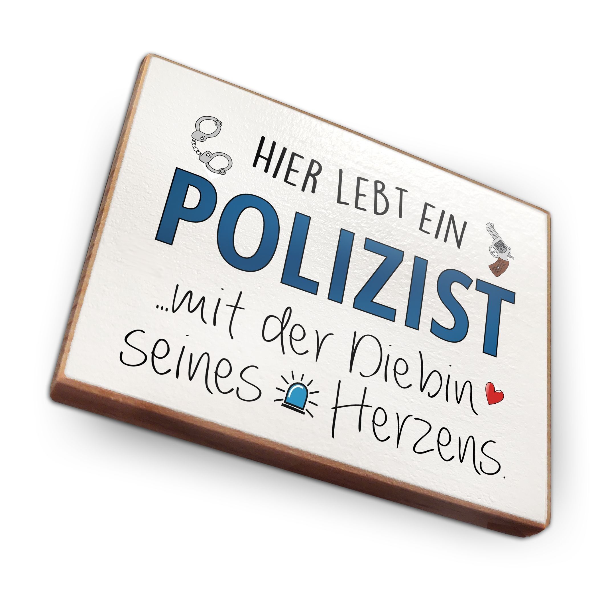 Calamita da frigorifero in legno di faggio - Poliziotto