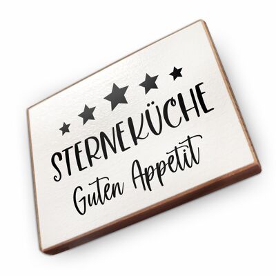 Imán de nevera de madera de haya - Star Cuisine