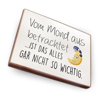 Beechwood fridge magnet - Viewed from the moon