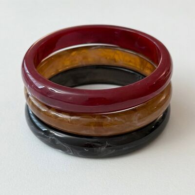Erica Oscuro - Set of 3 Resin Bangles