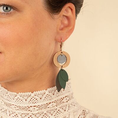 Pendientes colgantes de verdigris SOLARIS
