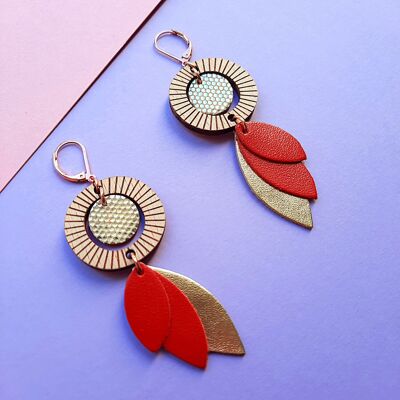 SOLARIS Red Drop Earrings