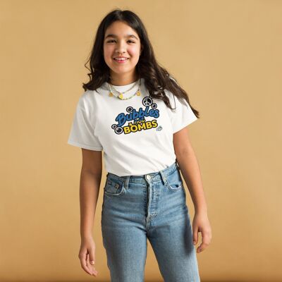 Kids Bubbles Not Bombs T-shirt - Ukraine Flag