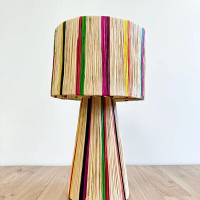 Handwoven Raffia Table Lamp – Natural Floor Shade on Iron Stand – 52cm – Handmade in Morocco