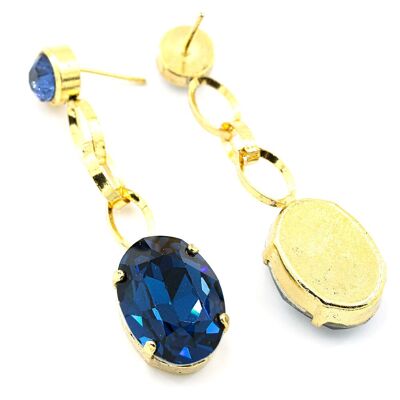 Orecchino Basics 22 - Elegante orecchino in cristallo realizzato in argento antico