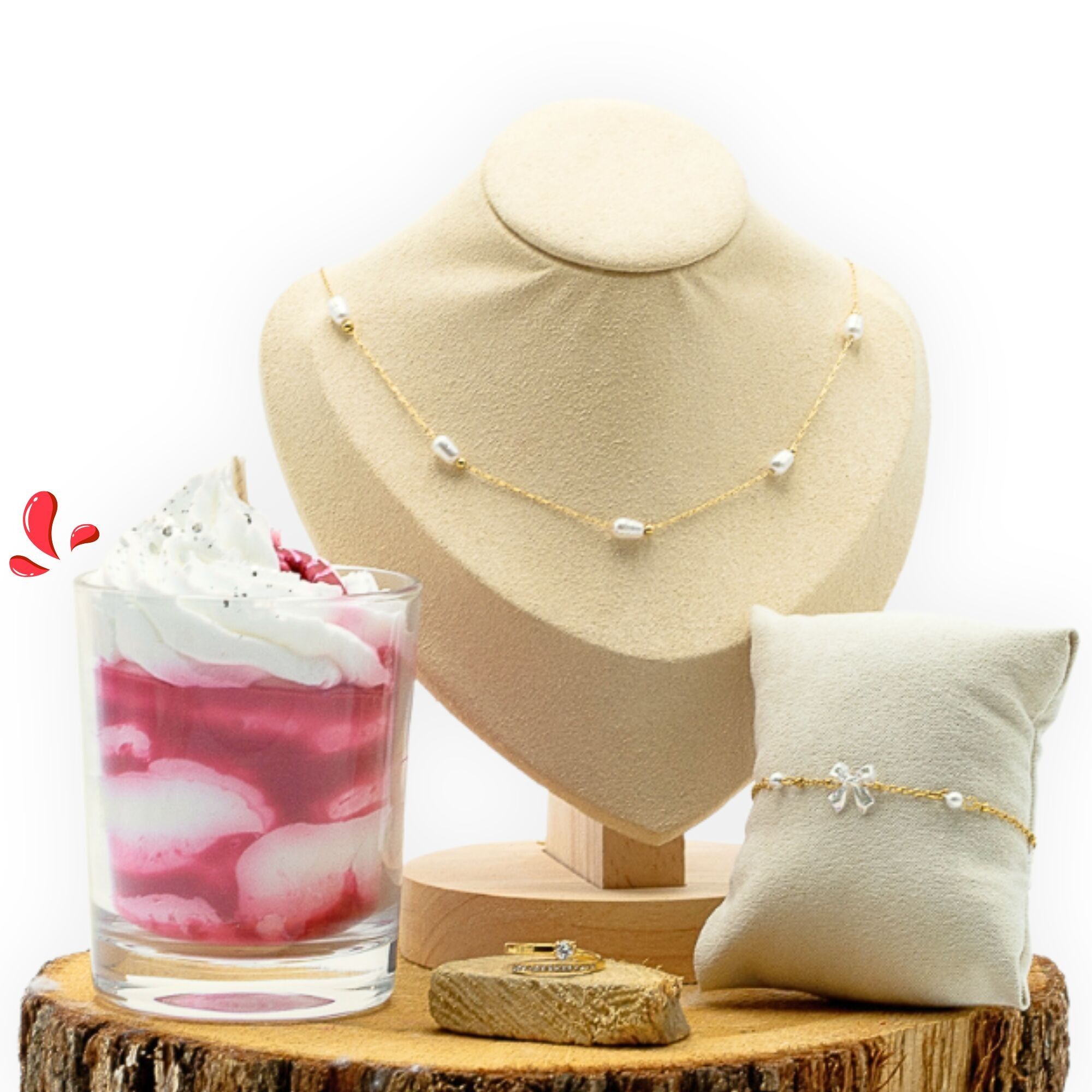 Candela gioiello a forma di bastoncino di zucchero gourmet - Natale