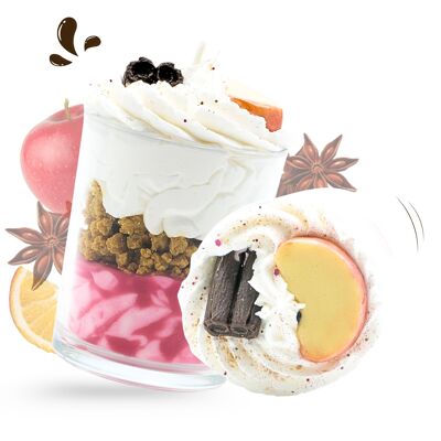 Grande candela gourmet alla mela e cannella - Natale