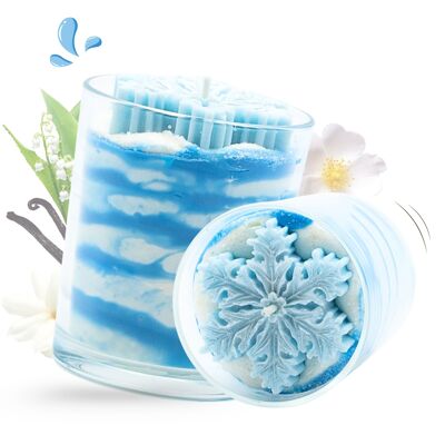 Large gourmet candle for clean linen - Christmas