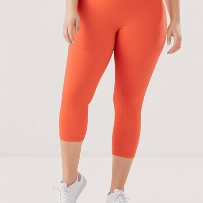 Legging basique orange grande taille (B215)