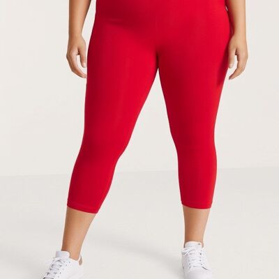 Legging basique rouge grande taille (B215)