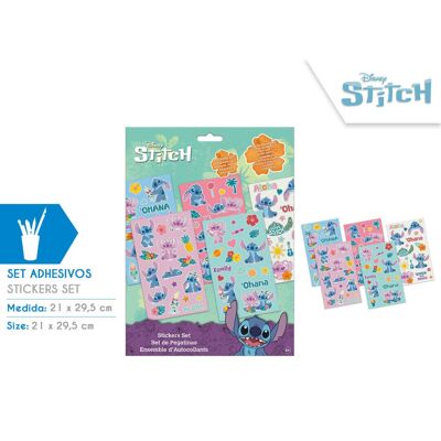 Juego de pegatinas de Stitch 21 x 29 cm