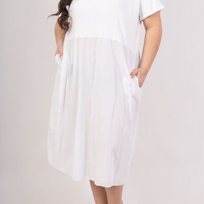 GRANDE TAILLE T-shirt vestaglia 95% cotone bi-matière - PR2520GT