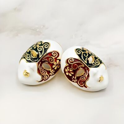 Victorian mask earrings
